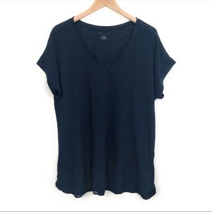 LANE BRYANT Chiffon Trim Slub Tee Shirt 18/20